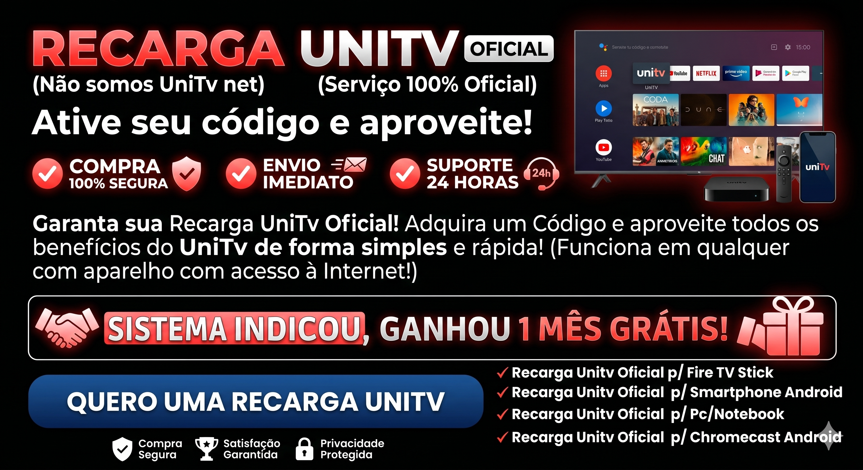 Indicou Ganhou 1 Mês Grátis